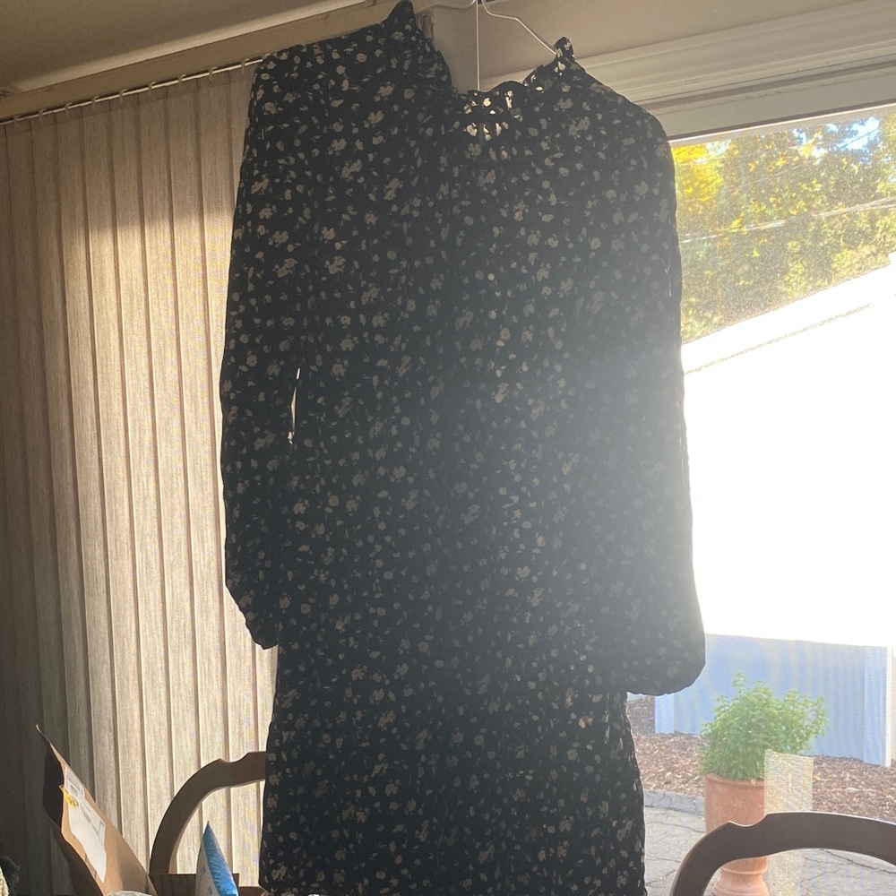 Floral Black Dress